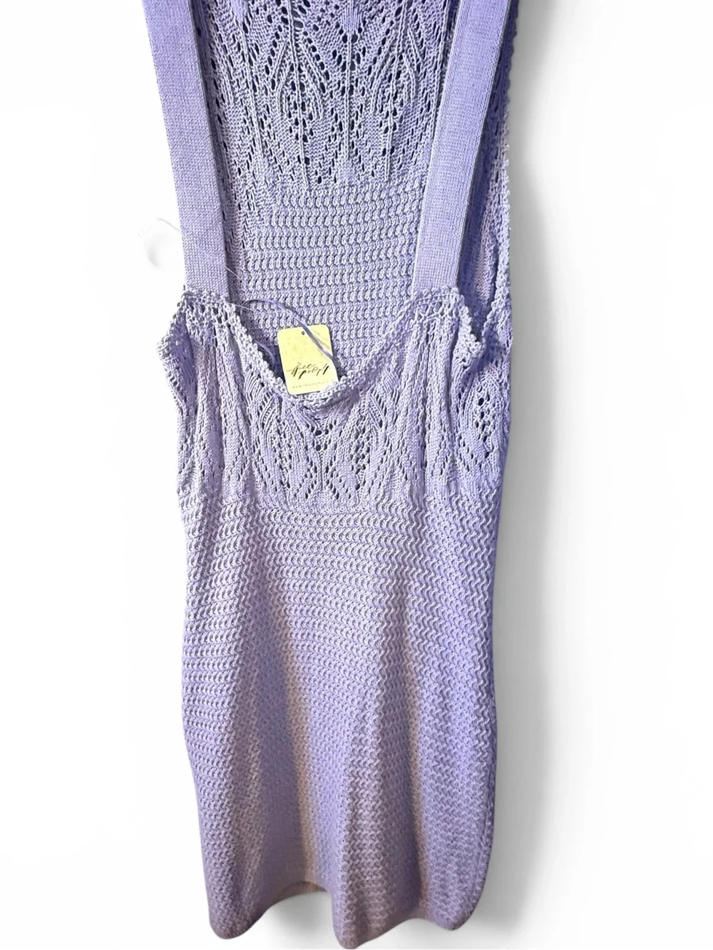 Free People Beach Blue Crochet Sleeveless Dress NWT - Picture 2 of 3